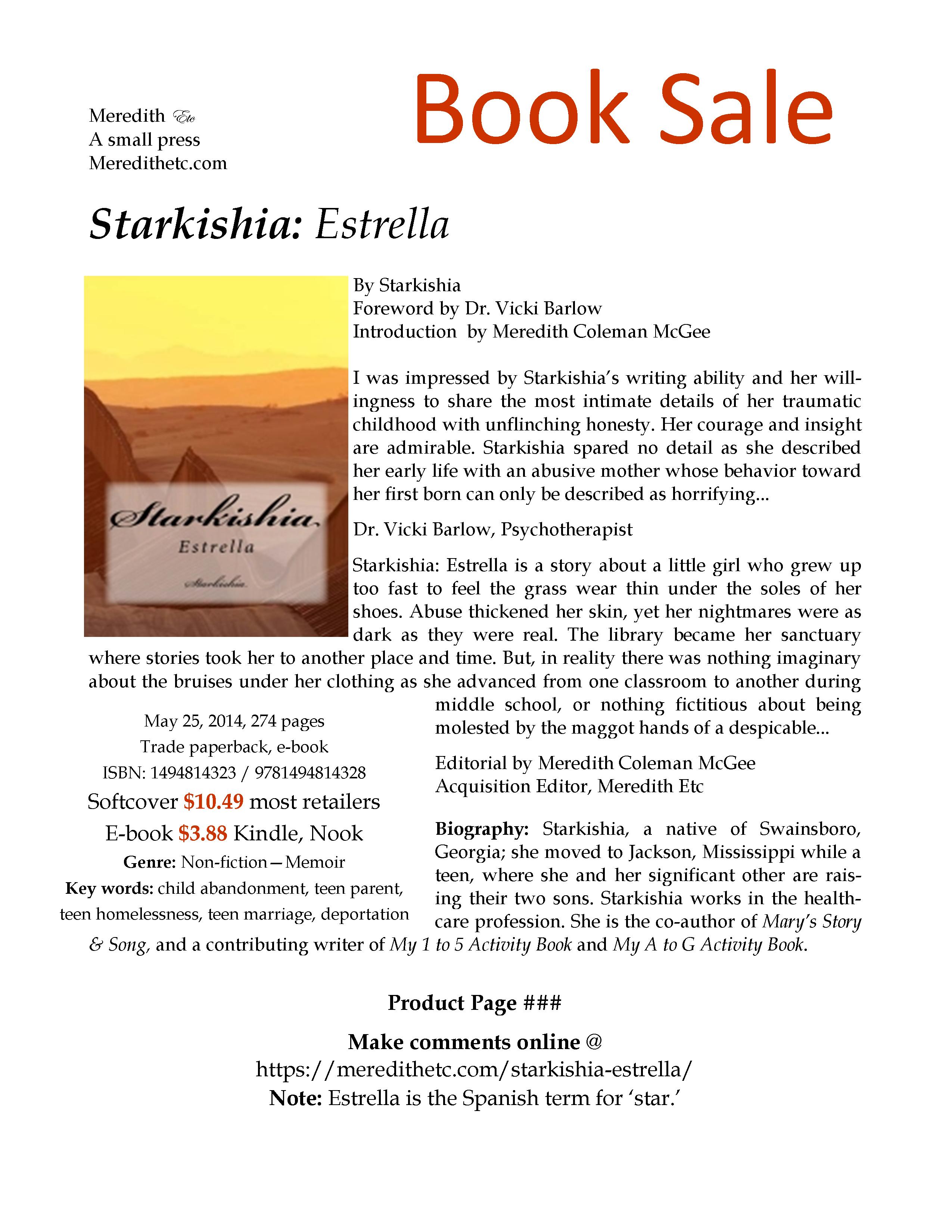 Starkishia Estrella Product Page