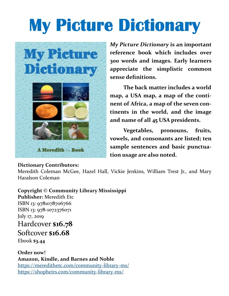 My Picture Dictionary by Meredith Coleman McGee, Vickie Jenkins, et al.